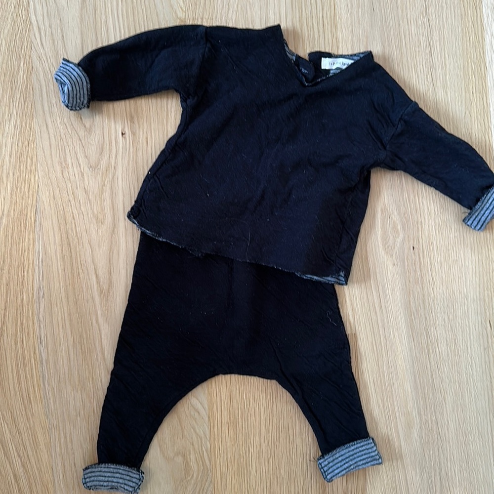 Two piece 1 + in the family soft quilted outfit 6 months